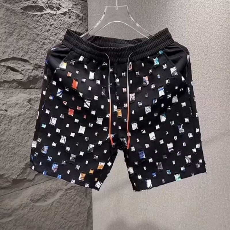 2026 Designer's New Men's Fashionable And Personalized Printed Shorts Trendy Brand, Cool And Youthful Multi-functional Five-point Elasticate