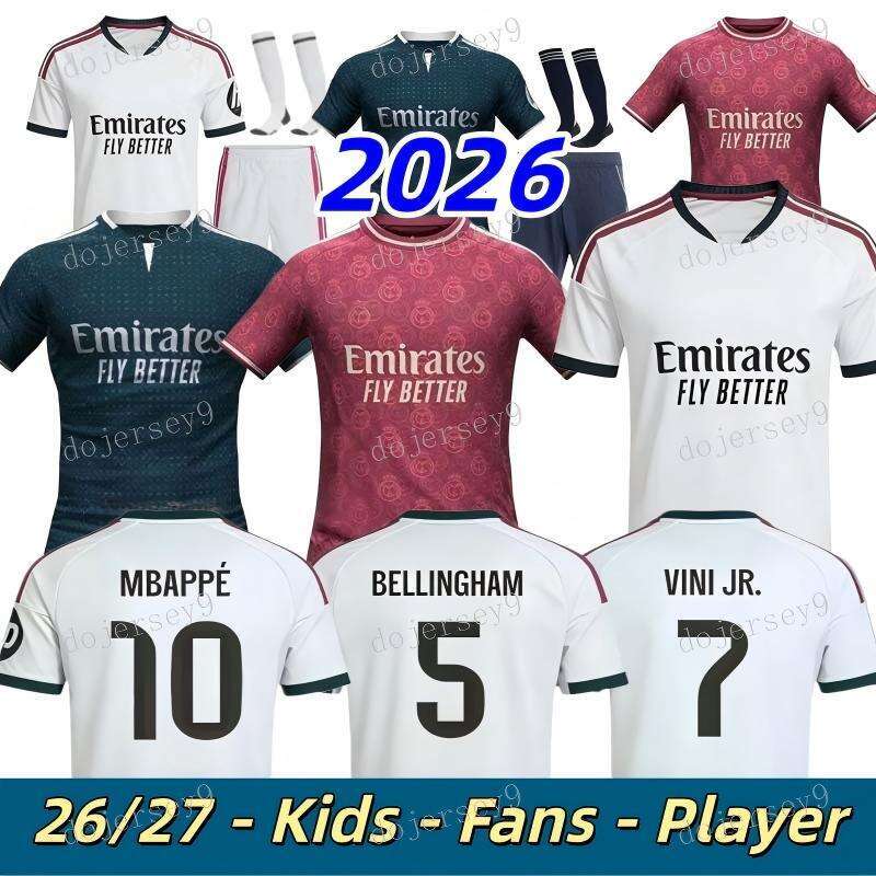 26 27 MBAPPE Reals MAdriD soccer jerseys BELLINGHAM VINI JR ENDRICK RealsMAdriD 25 26 football shirt VALVERDE 2026 SPains 2027 RONALDO fans player men kids kit