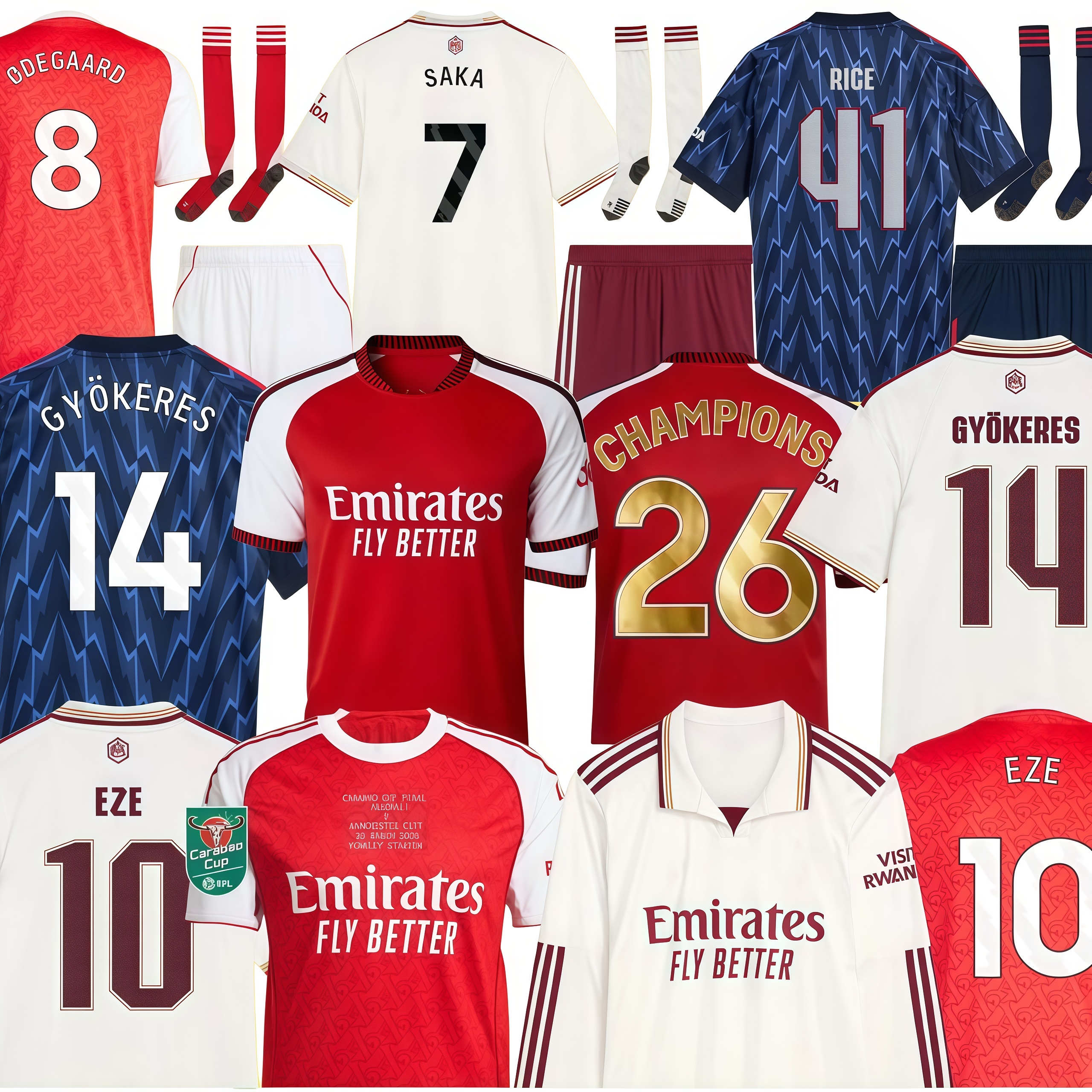 2026 27 Arsenaljersey EZE HAVERTZ LEWIS-SKELLY Soccer jerseys MADUEKE NWANERI TROSSARD RICE GYOKERES Shirt ODEGAARD SAKA MARTINELLI CALAFIORI Football Arsen kids