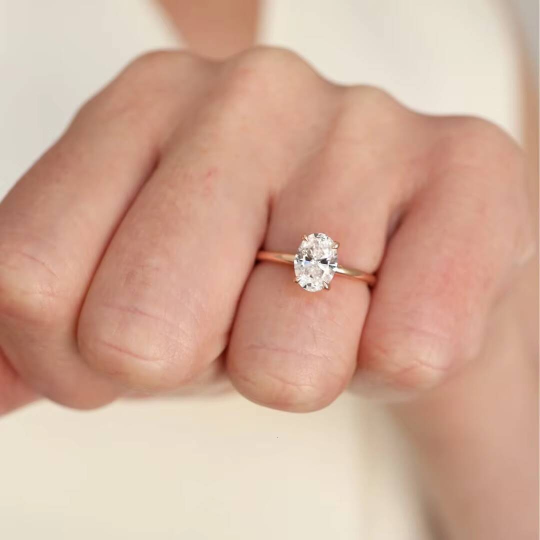 Hot-selling Diamond Ring IGI Certified Real 10k 14k 18k Gold Oval Cut Lab Grown Diamond Ring for Women Engagement Wedding