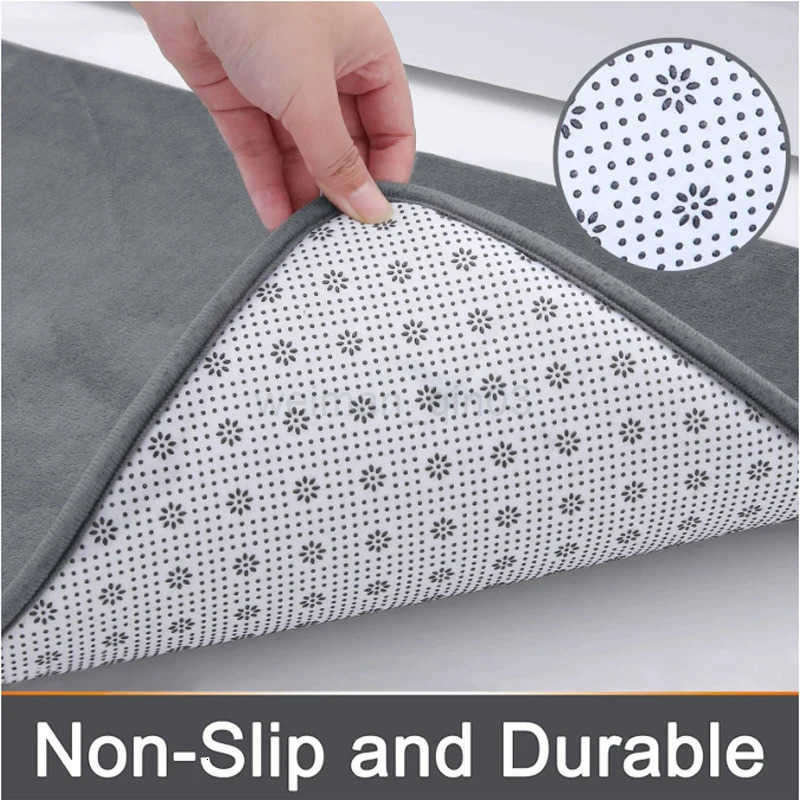 New Silicone Bath Mat Non-Slip Shower Bathroom Rug Memory Foam Carpet Soft Foot Mat Stone Floor Super Absorbent Quick Dry Rug H260316