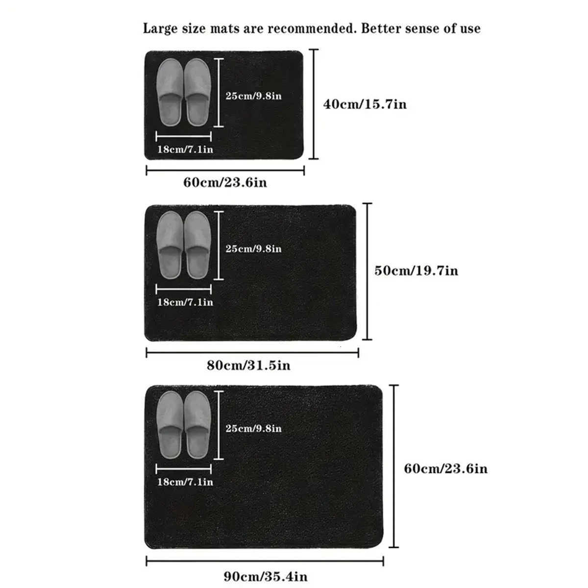 Thickened solid color bathroom mat absorbent toilet floor mat entrance home non-slip foot mat kitchen door mat H260316