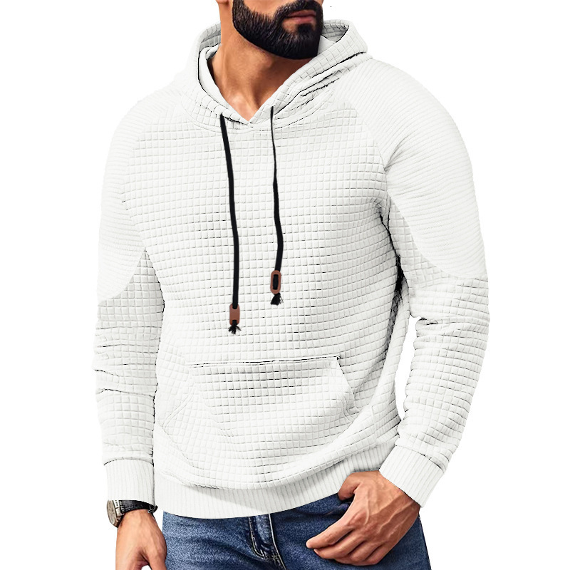 American Polo Style New Designer T-shirt European Designer Hoodie Size Men's Casual Pullover Jacquard Swea Men's Plaid Hooded Swea With Large Pockets