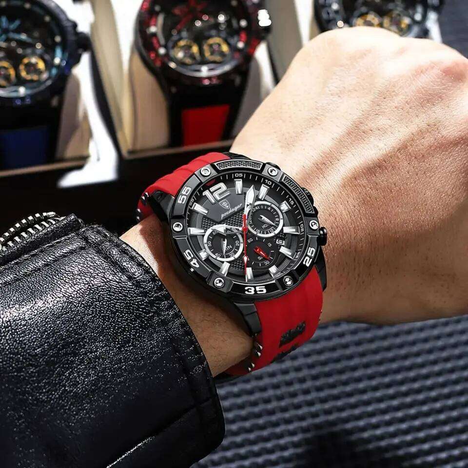 POEDAGAR Original Fashion Men's Watches Waterproof Luminous Chronograph Date Sports Man Wristwatch High Quality Quartz Men Watch - view 6