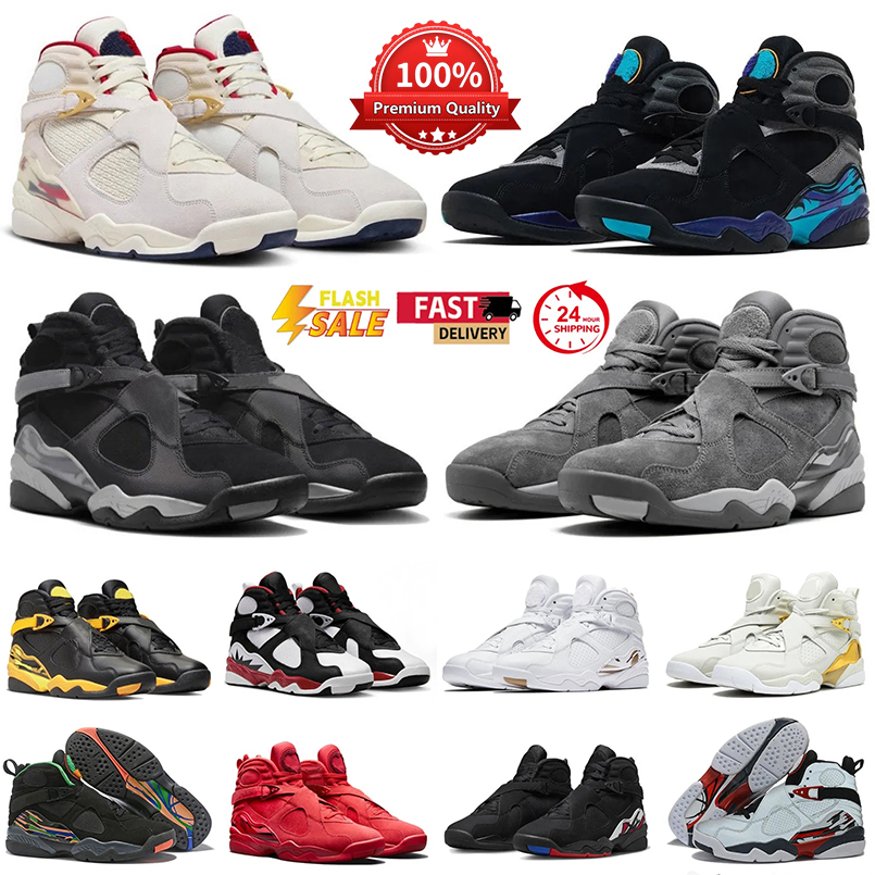 Designer Basketball Shoes 8 8s Men Women Sport Sneakers Bugs Bunny Winterized Gun Bordeaux Flint Hare Patent Three Peat Paprika Taxi Leather Fashion Trainers