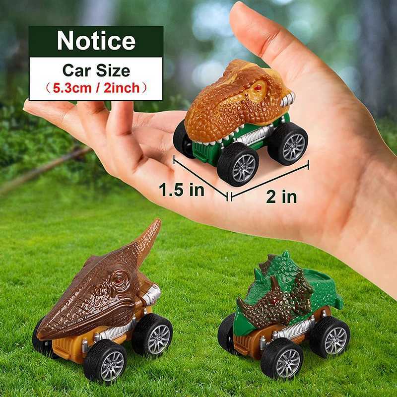 Dinosaur Transport Toy Truck Pull Back Vehicles Dino Container Storage Car Model Lighting Music Kids Boys Children Birthday Gift Y260316