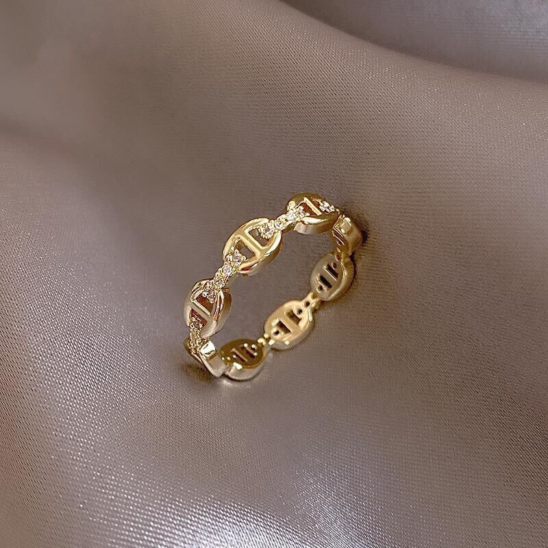 Designer Full-Diamond Index Finger Ring Trendy Women's Affordable Luxury Ring | Minimalist, Versatile Hand Jewelry