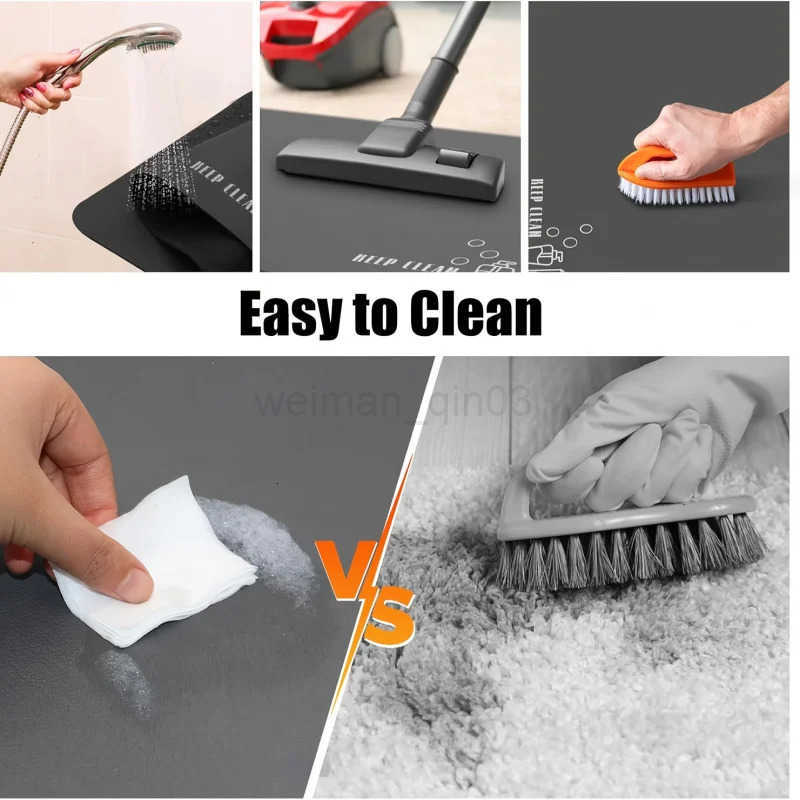 VIKAMA Nordic Style Minimalist Quick Drying Bathroom Carpet Bathroom Shower Room Absorbent Anti Slip Pad Home Decoration H260316