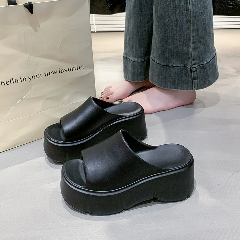 Chic Household Footwear Collection Trendy Plus High Rise Platform Sandal for Ladies