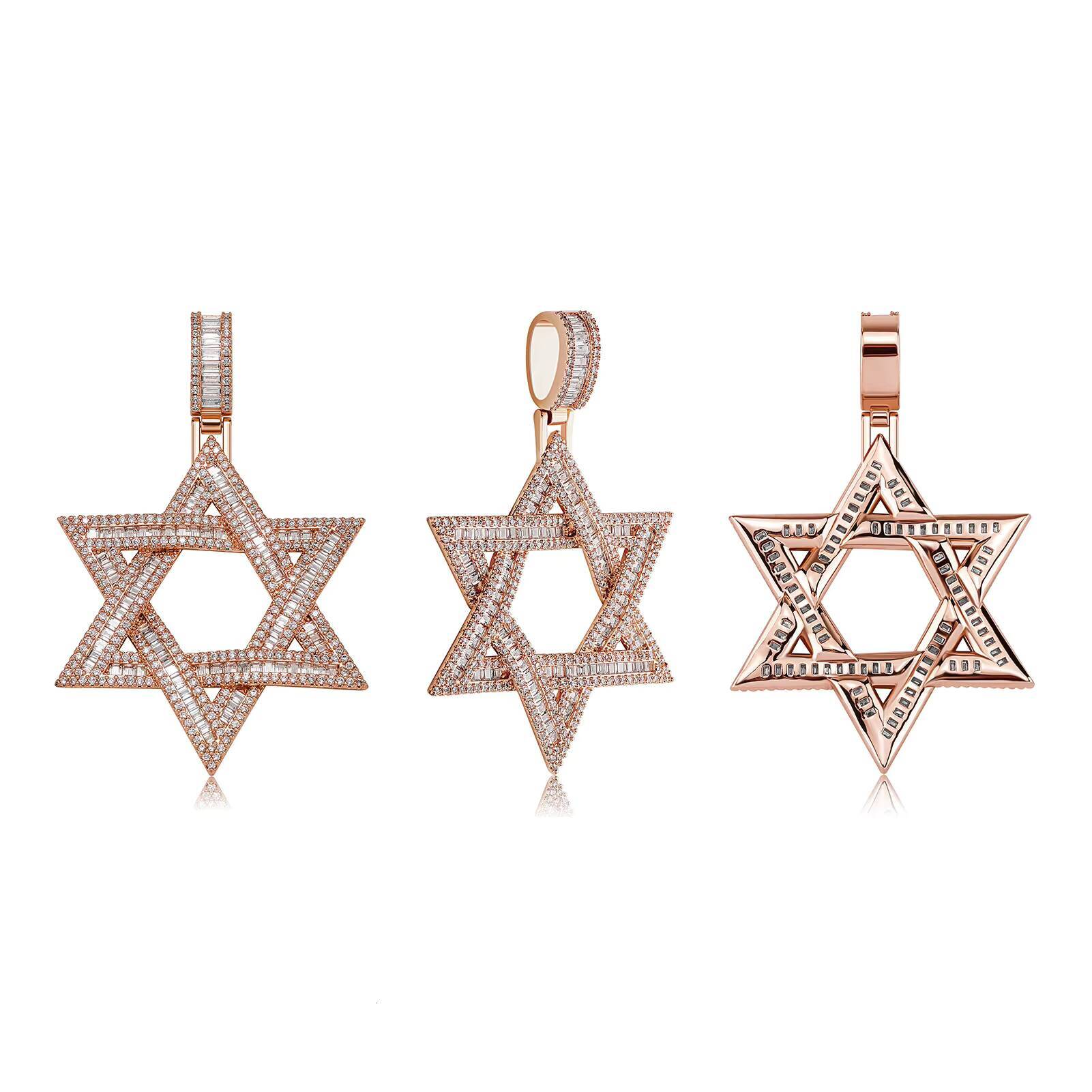 Jin Ao Tifang Zirconium Hexagonal Star Pendant David Star Versatile Necklace For Men And Women Is Selling Well In Eur