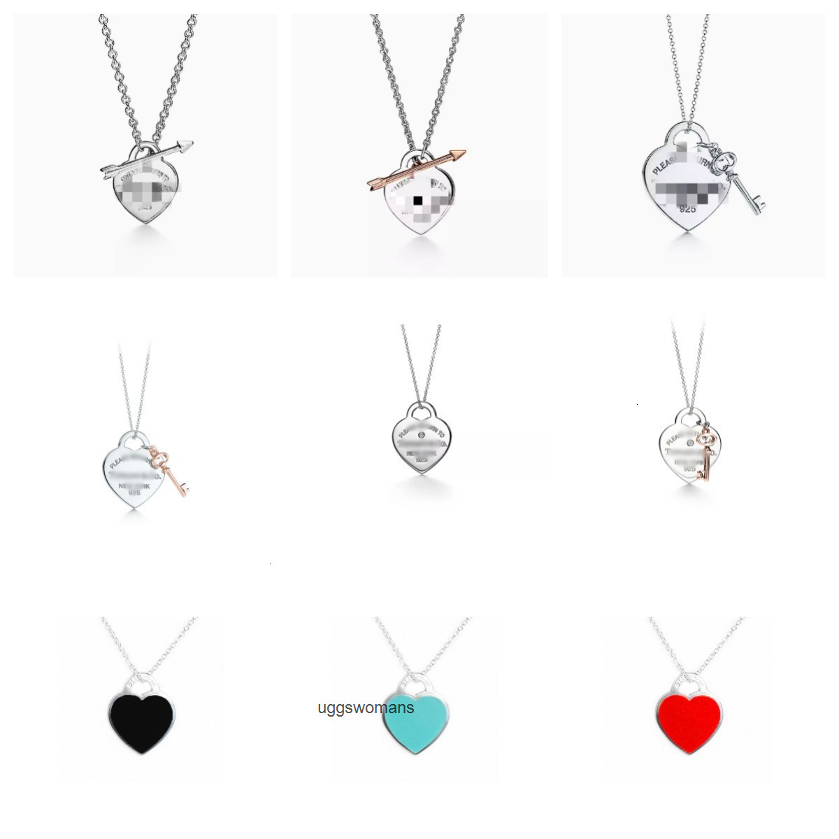 designer luxury jewelry for men women gold silver woman high version heart key necklace fashion enamel pendant 2024 new model and co t e6j5 tiffanyx co tiffanies t t0ro