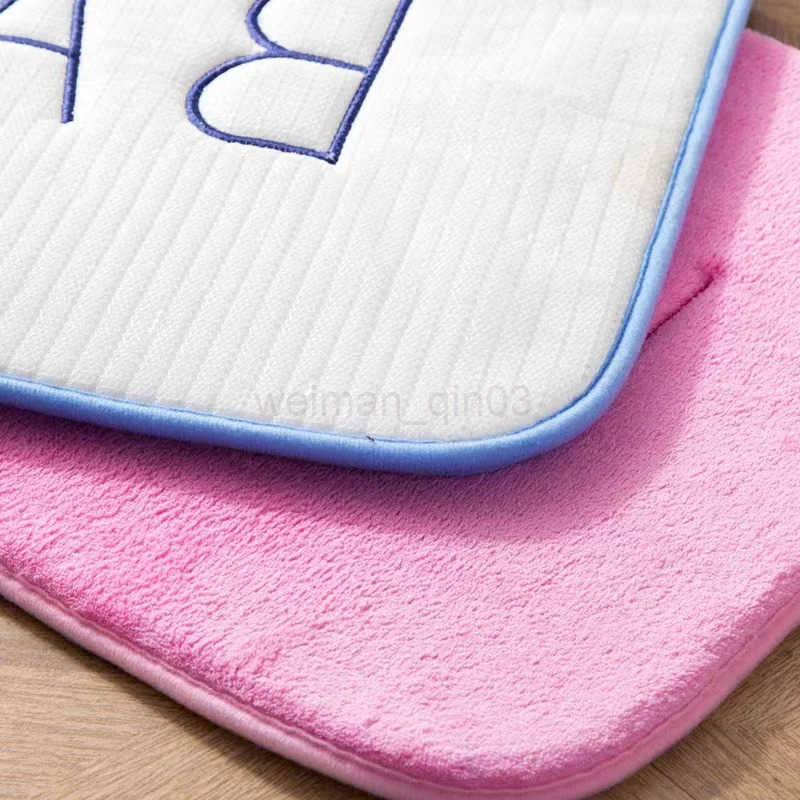 Anti Slip Mat Faux Cashmere Memory Foam Carpet Coral Fleece Super Absorbent Floor Mat Kitchen Living Room Bathroom H260316