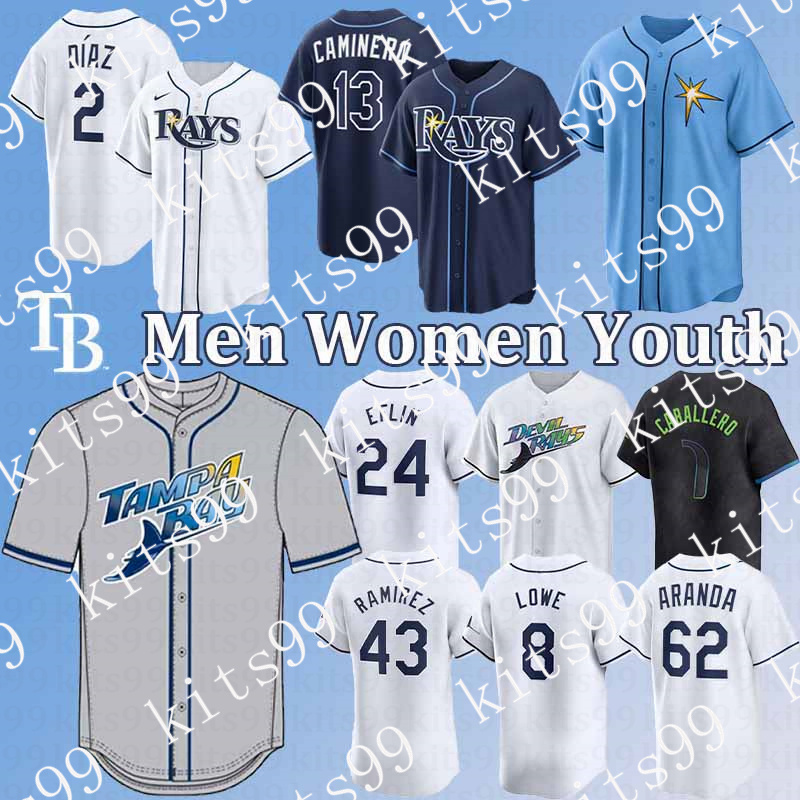 tampabay rays Jersey #56 Randy Arozarena Yandy Diaz Brandon Lowe Taj Bradley Josh Lowe Christopher Morel Jonathan Aranda Ben Rortvedt Baseball Jerseys