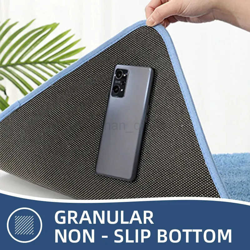 Bathroom carpet 3-piece set soft absorbent non-slip microfiber toilet mat U-shaped foot pad H260316