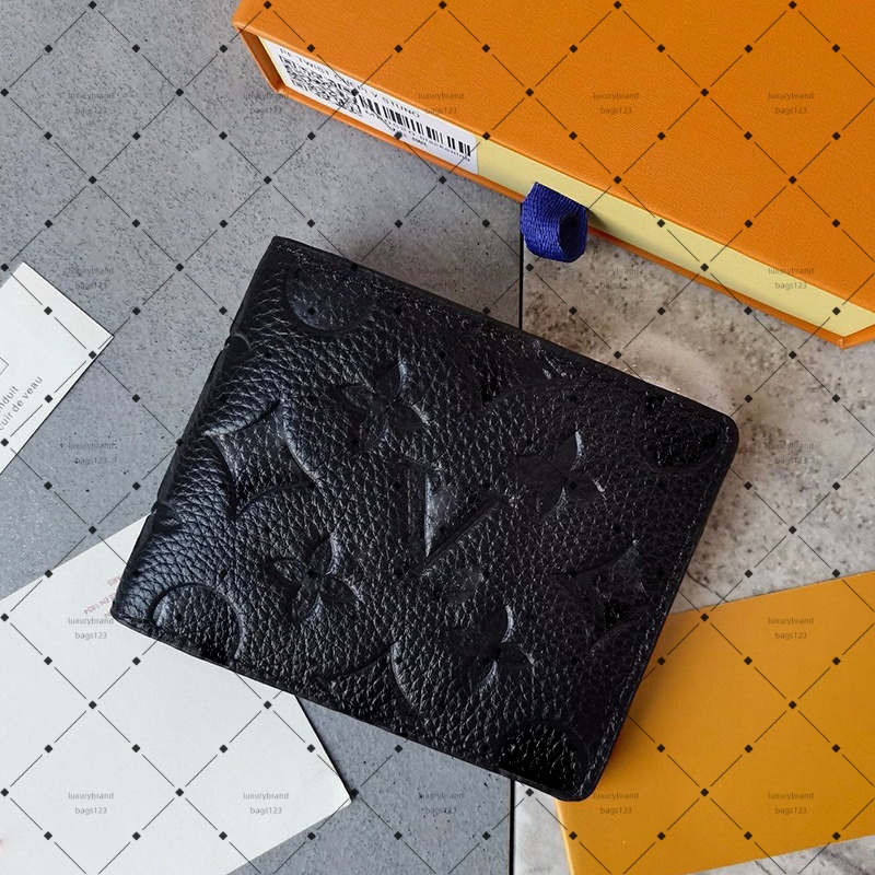 Wallet Genuine Leather Designers Men Wallets Flower Card Holder Women Fashion Plaid Style Purse Mens Clutch Wallet Man Bags a2