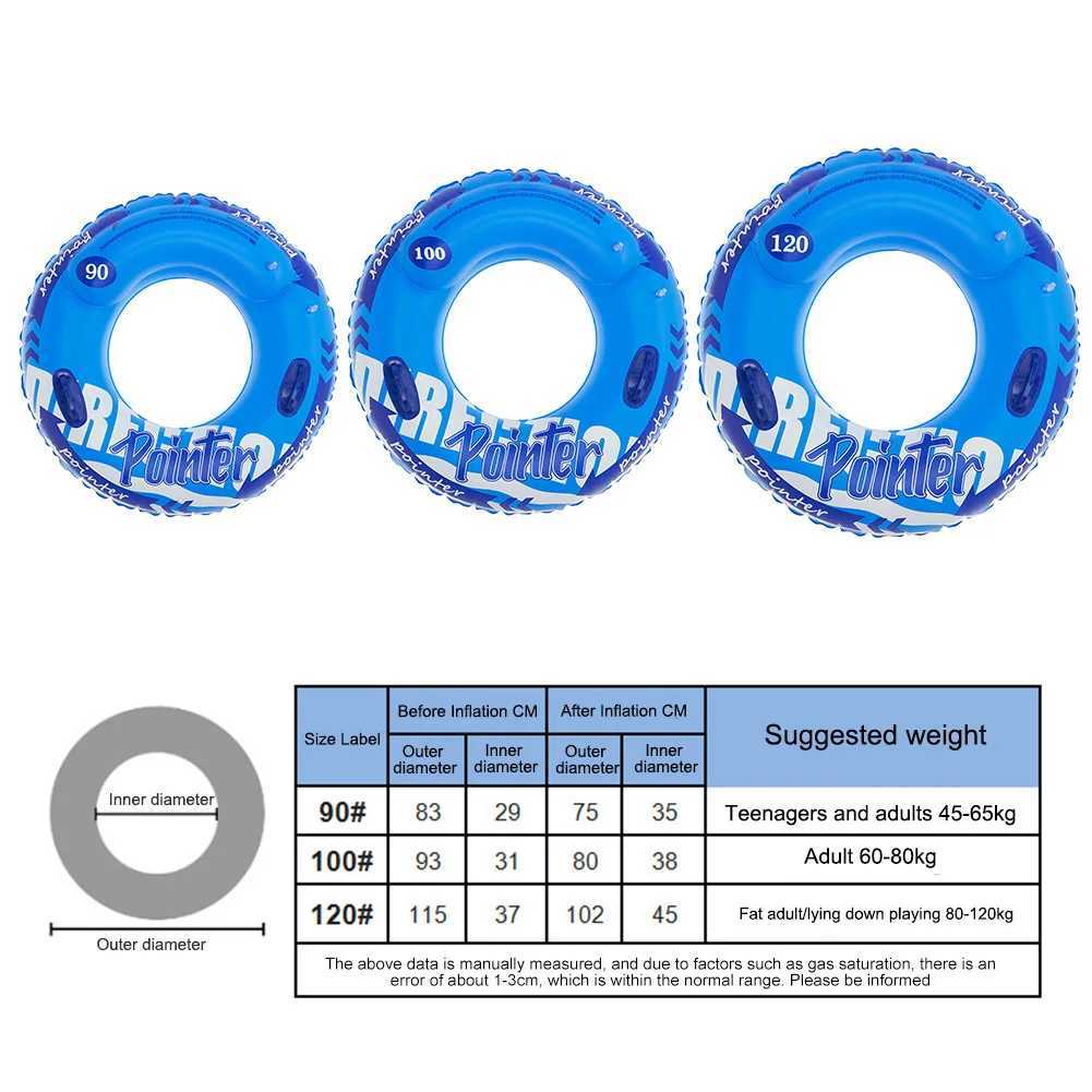Pool Coated for Children AdultsThickened Swim Ring Float with Handle Swimming Circle Tube Water Play Equipment Pool accessories M260316