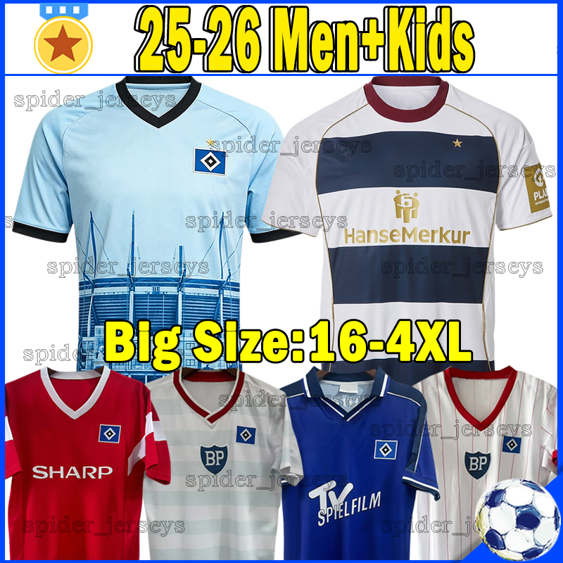 XXXL 4XL 25 26 Hamburger SV Soccer Jerseys Retro 1974 1980 1992 2000 Football Shirts KONIGSDORFFER SAMBI DOMPE REMBERG GLATZEL 2025 2026 HSV Men Uniforms Kids kits