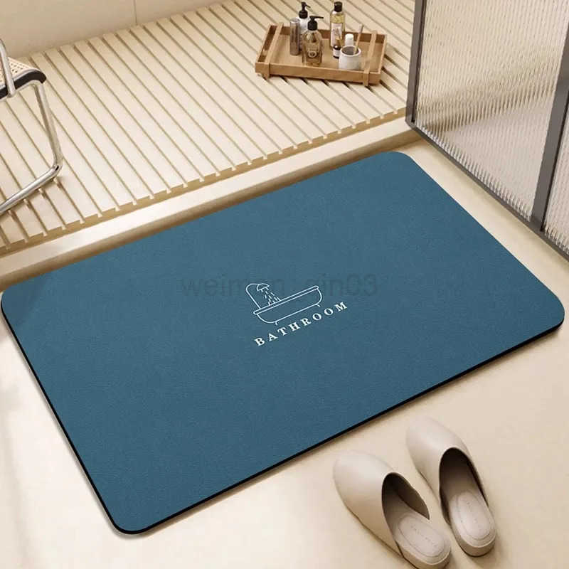 Simple bathroom absorbent floor mat Soft diatom mud Non-slip quick-drying toilet floor mat Toilet mat Toilet carpet H260316