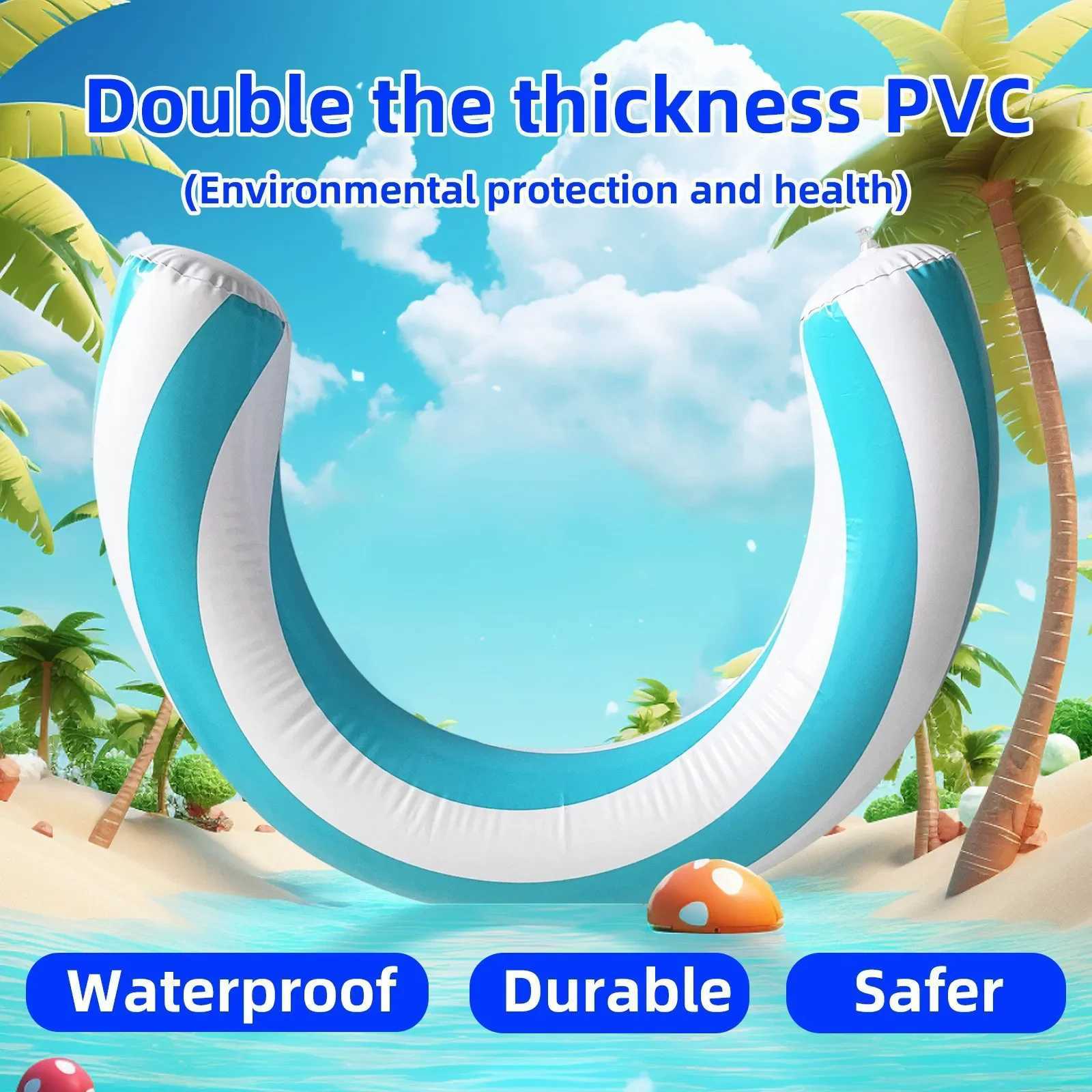 Summer New Inflatable Swimming Rings Cross-Border Hot Seller PVC Curved Pool Surface Floating Row M260316