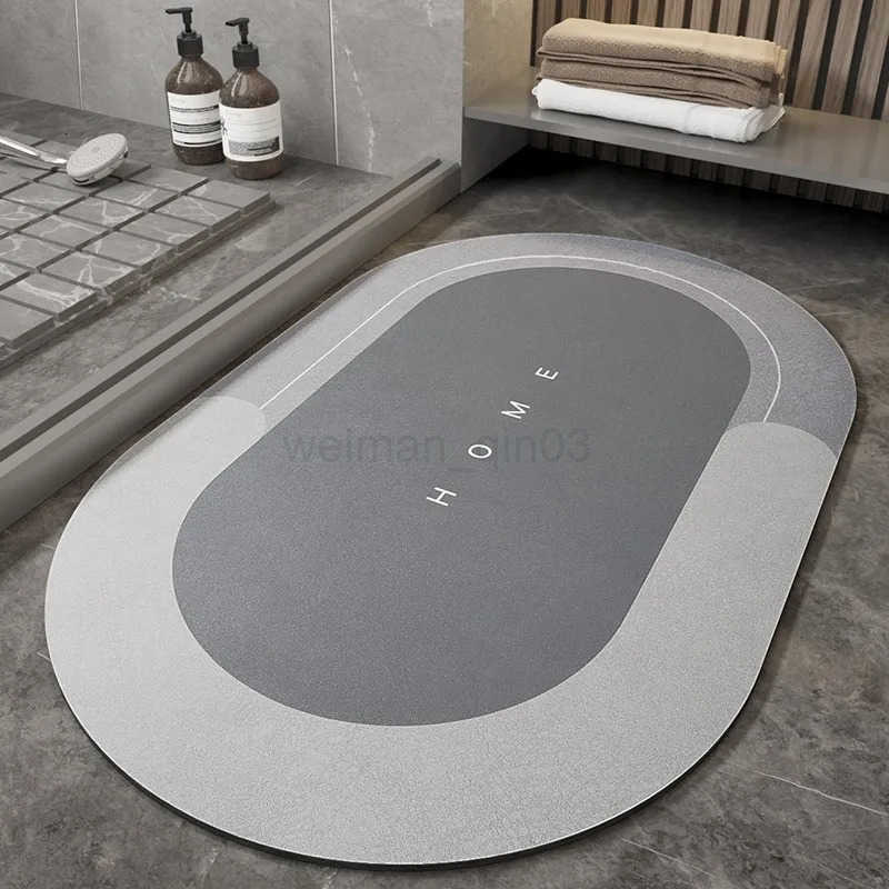 Diatom mud absorbent mat floor mat bathroom toilet kitchen door thickened non-slip quick-drying foot mat door mat H260316