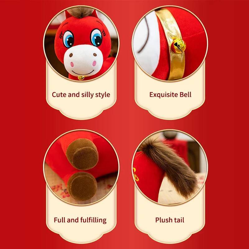 2026 Of The Crying Plush 20/25/30CM Zodiac Horse Mascot Stuffed Animal New Year Blessing Souvenir