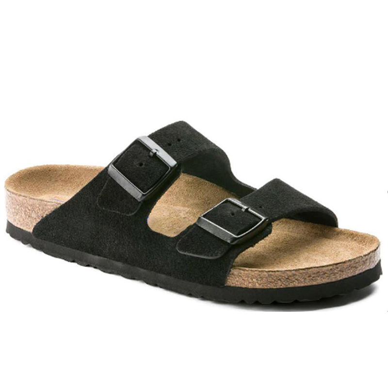 TEEMAZZI hot free shipping designer slippers for mens womens flat slippers brown black blue red beige Fashionable and versatile cork flat sandals
