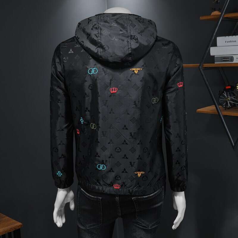 Spring New Fashion Personalized Printed Hooded Jacket Men Trendy Brand Casual Plus Size Slim Fit Coat For Men Luanyun