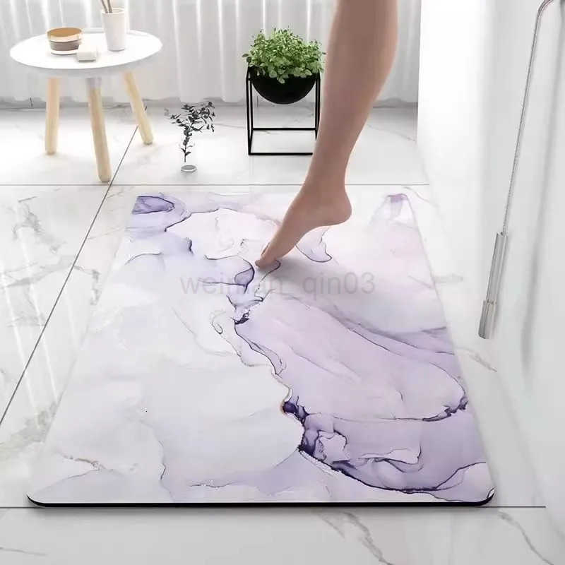 Soft diatom mud bathroom absorbent floor mat non-slip quick-drying foot mat toilet door mat toilet carpet H260316