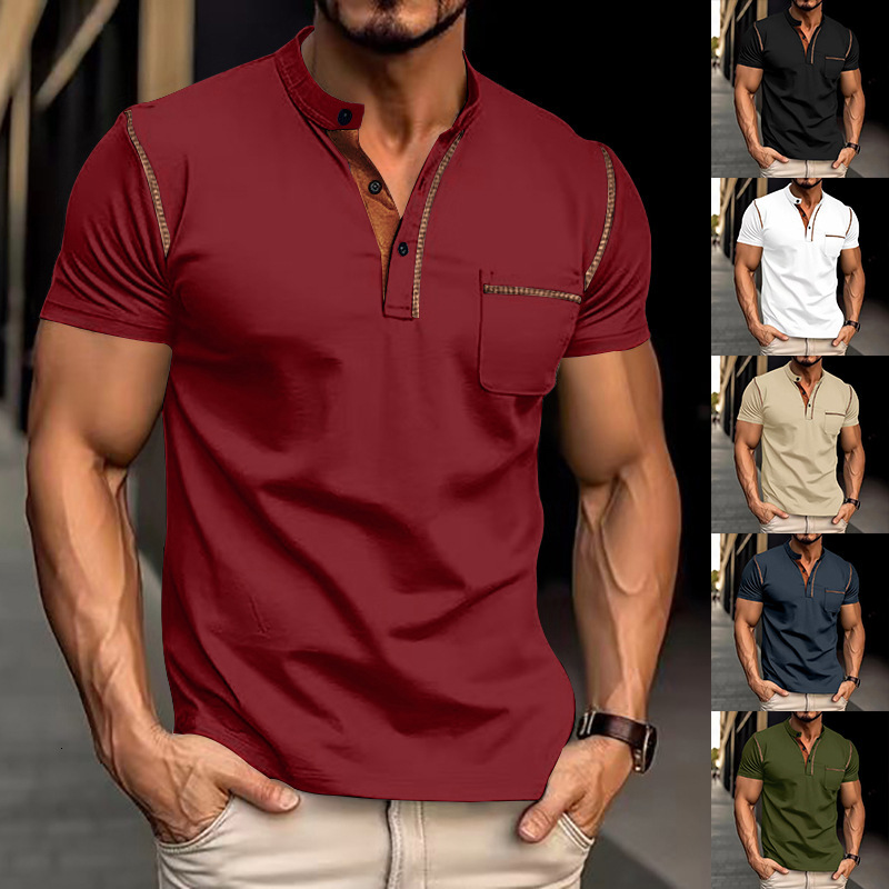 Summer Designer T-shirt New Shortsleeve Polo Designer Hoodie Independent Station Quickdry Casual Americanstyle Henry Polo For Men