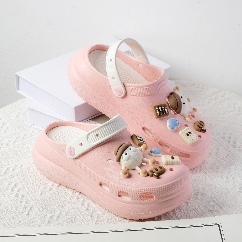 Boys Girls EVA Clogs Cute Cartoon Decor Non-slip Sole Teenagers Kids Outdoor Beach Pool Slippers Summer Casual Sandals Slippers For Men and women Free