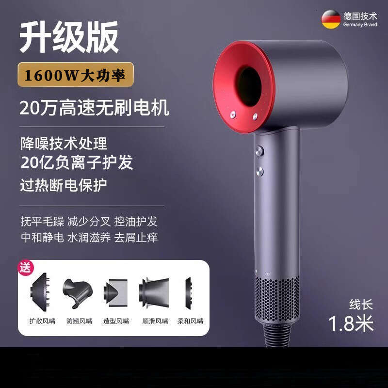 Famous Brand Famous Brand Leafless High Speed Dryer With Negative Ion Hair Care Strong Wind For Home Dormitory Salon Use Cross Border Available CKS