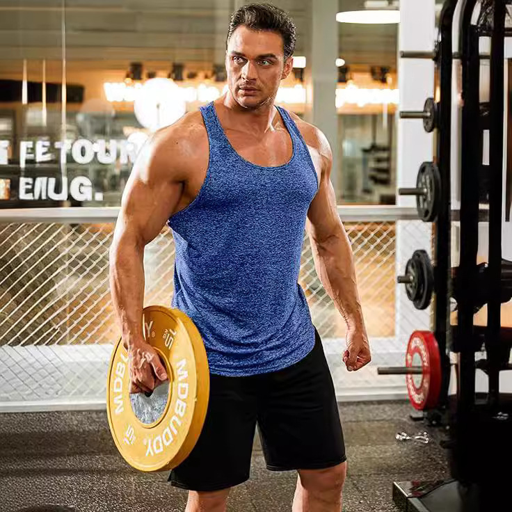 European And American Summer Designer T-shirt Fitness Sports Training Designer Hoodie Vest Polo Men's Solid Color Tank Top