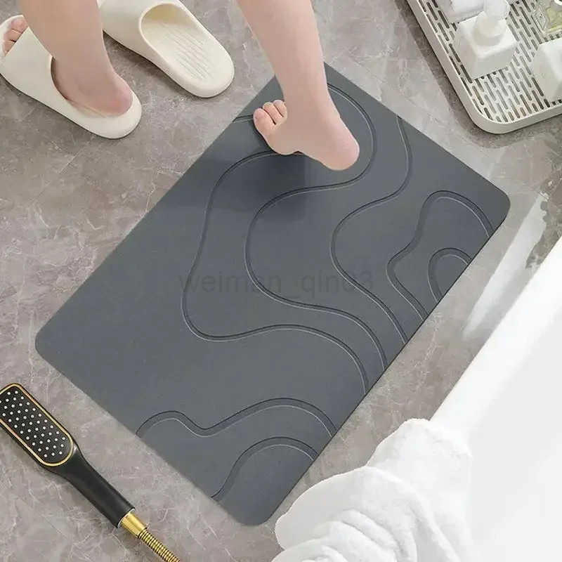 New Diatomite Bath Mat Non-slip Bathroom Rug Water Absorption Quick Drying Bathtub Floor Mats Shower Room Entrance Doormat H260316