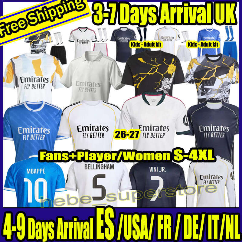 S-4XL 2025 2026 2027 MBAPPE soccer jerseys Reals MAdrID 125TH football shirt TRENT MASTANTUONO VALVERDE camiseta men kids uniforms VINI JR BELLINGHAM CARVAJAL