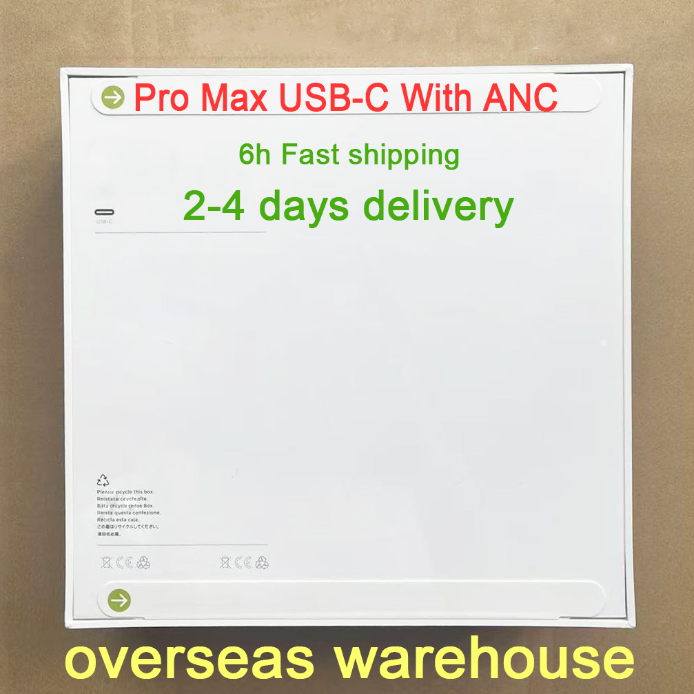 USA Stock pods max earbuds Pods Pro 3 pod Pro max Headphone With ANC earbuds Pro 2 anc USB C earphones wireless Bluetooth Headset USB-C charging port For Xiaomi iPhone 17