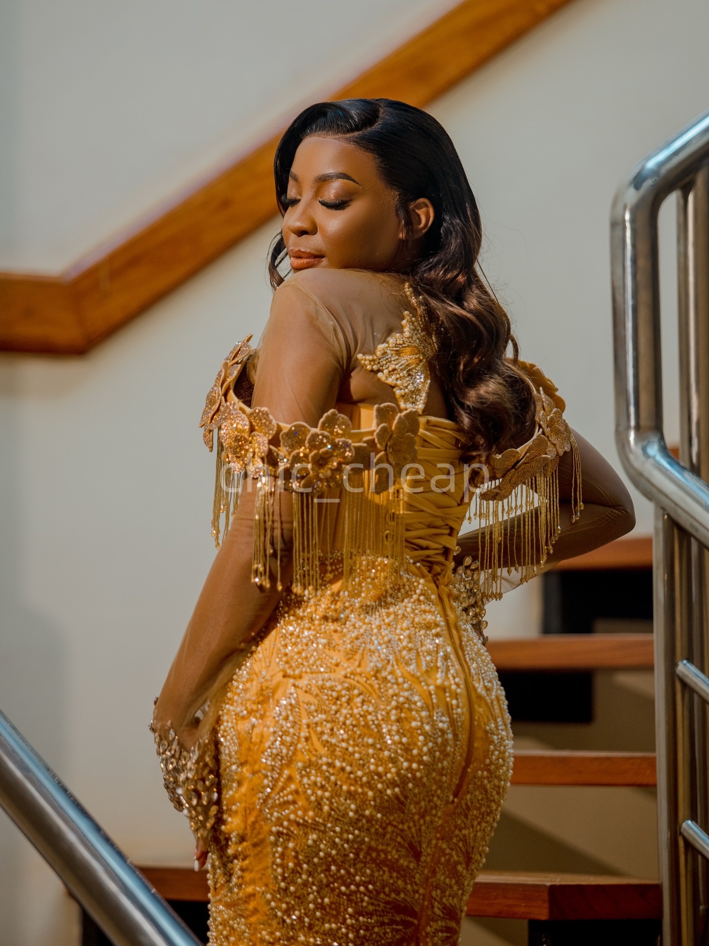 2K26 Gold Prom Dress 2026 Mermaid Prom Dress Flowers Crystals Tassels Sequined Evening Dresses Birthday Party Formal Receiption Gowns Dresses ZJ064