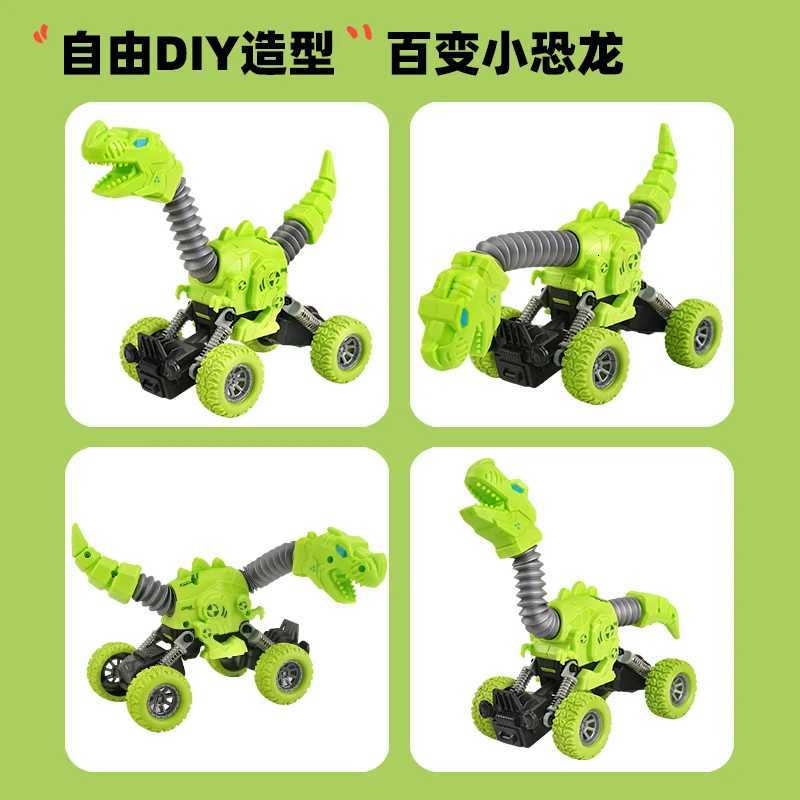 Childrens Large Size Retractable Dinosaur Double Rebound Climbing Off-Road Vehicle Boy Model Engineering Truck Y260316