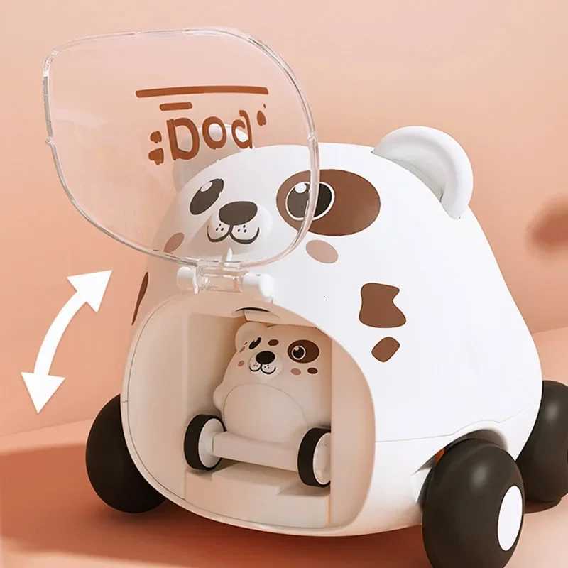 Montessori Childrens Toy Car Press and Slide Toy Car Interactive Educational Toys 1 Year Old Boy Girl Birthday Gift Y260316