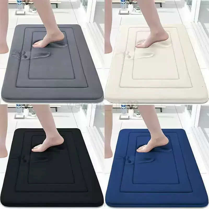 Memory Foam Bathroom Floor Mat Super Absorbent Ultra Soft Bath Rug Non-Slip Machine Wash Comfort Carpet For Bathroom Floor H260316