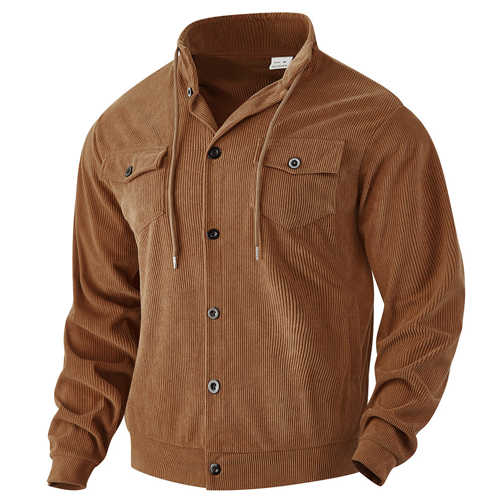 Autumn Designer Jacket Winter Jacket Men Corduroy Lapel Coat New American Retro Multipocket Workwear Jacket