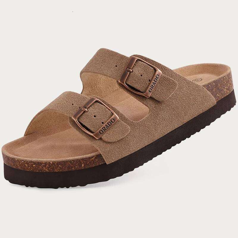 2026 Pallene For Women New Unisex Classic Cork womens slippers Sandals Fashion Cow Suede Clogs Mules Men Outdoor Beach Slippers