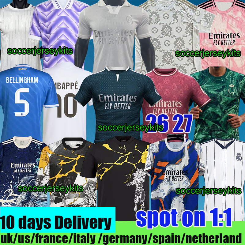 realmadrid 26 27 soccer jersey madrids MBAPPE HUIJSEN soccer jerseys BELLINGHAM football kit shirts VINI JR MODRIC CAMAVINGA RUDIGER TRENT camiseta de futbol