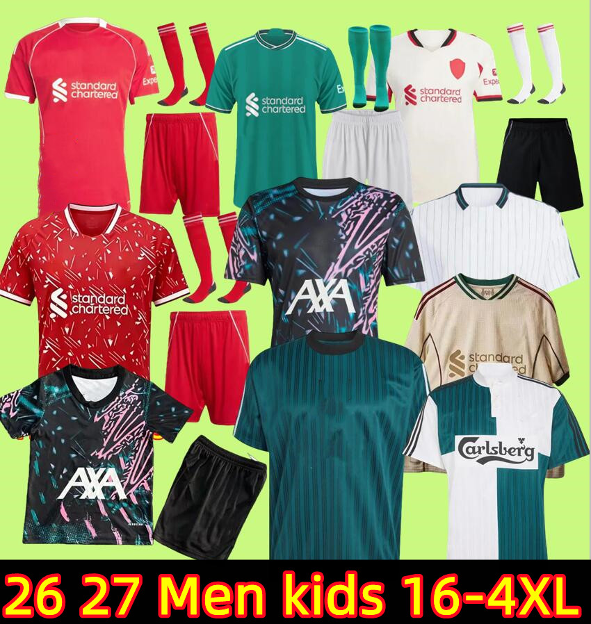 16-4XL 26 27 soccer jerseys 2024 football kits jersey men kids Kits 26 27 SALAH DARWIN ALEXANDER DIO