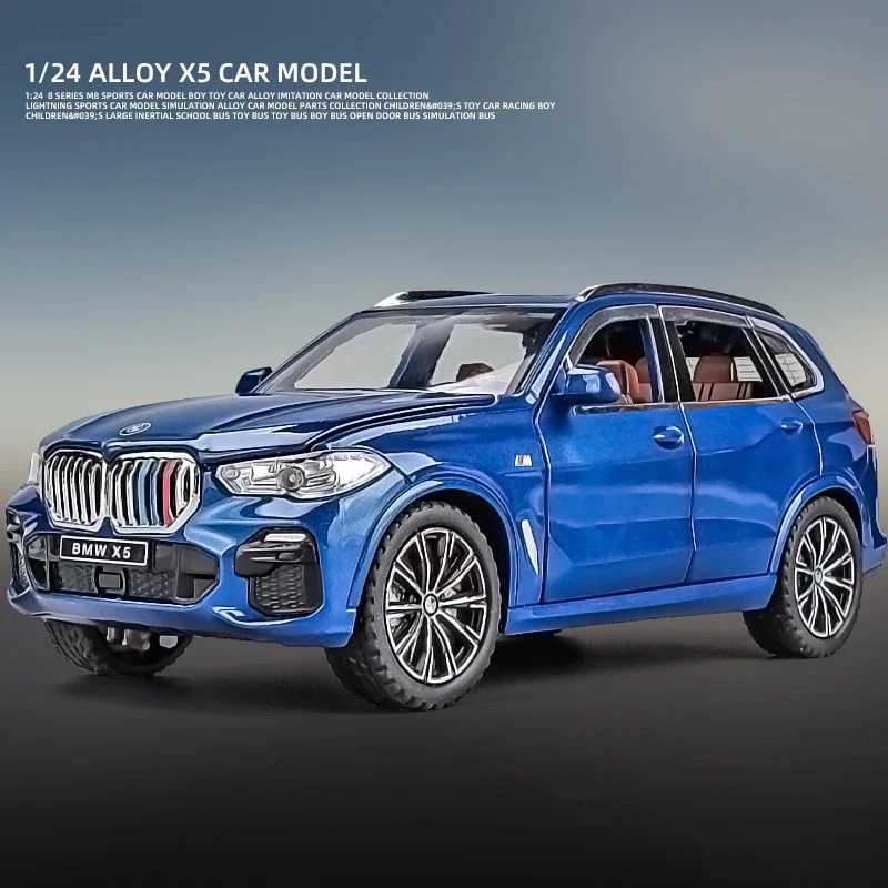 124 BMW X5 SUV Alloy Car Diecasts Toy Vehicles Car Model Sound and light Pull back Car Toys For Kids Gifts Y260316