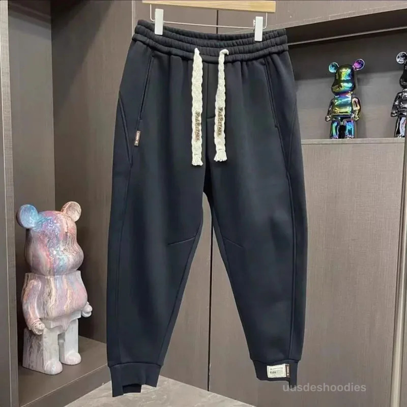 Men's Pants Autumn/Winter Fashion Trend Harlan Elastic Waist Drawstring Loose Versatile Slim and Handsome Sports Casual Mens Pants Home Casual Me