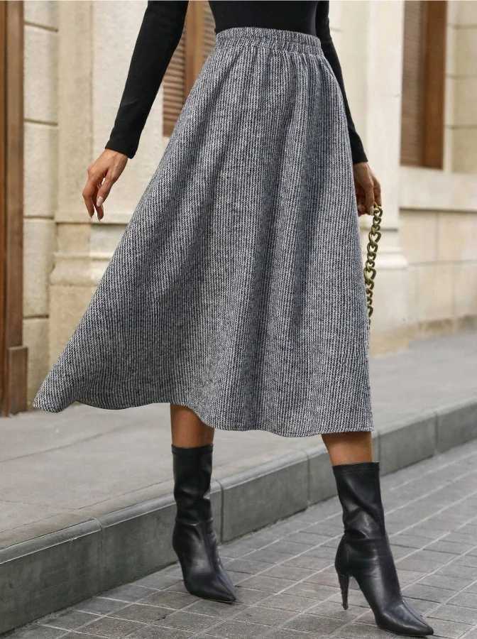 Ladies Elegant Elastic Waist Skirt M260316