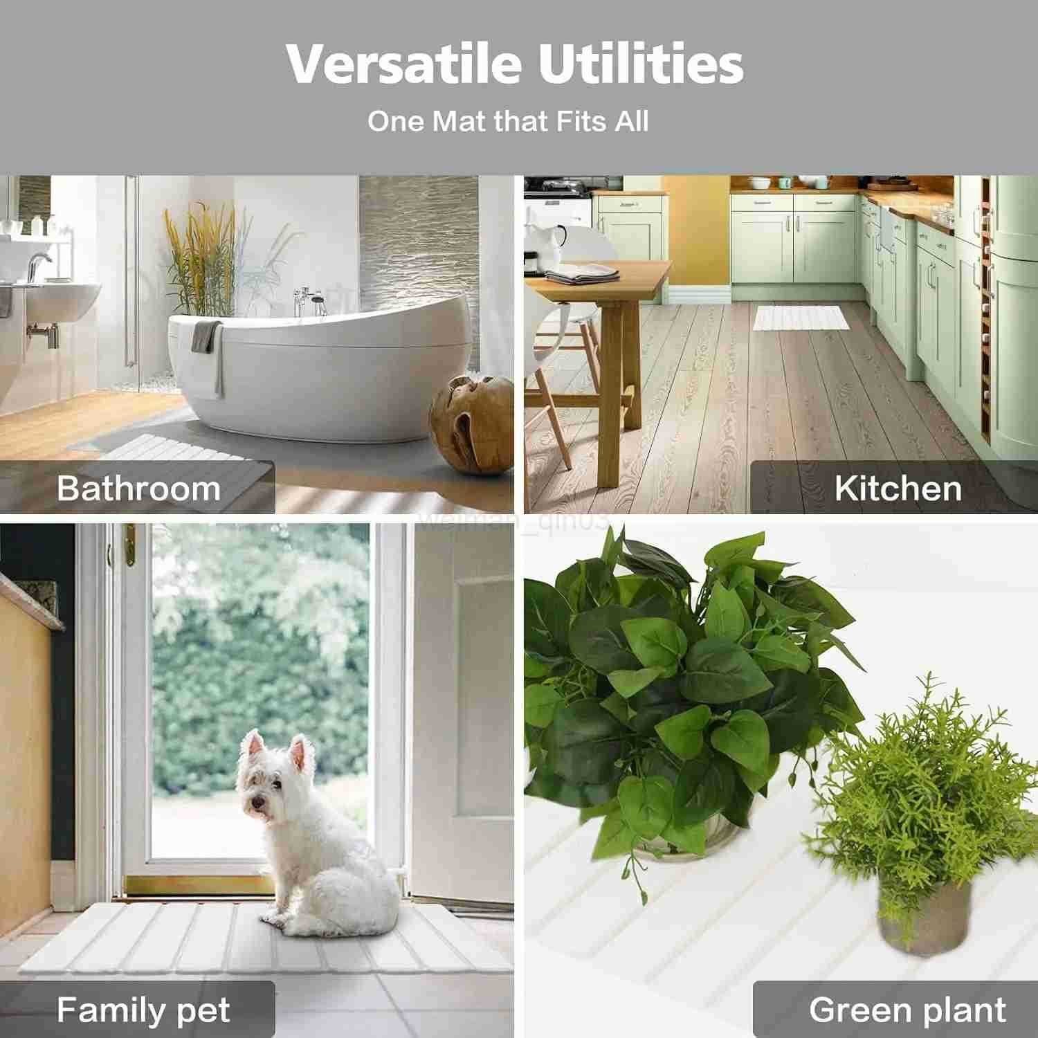 Foldable Diatomite Bath Mat Non-Slip Quick Dry Stone Mat for Bathroom Kitchen Bathtub Luxury White Absorbent Mat H260316