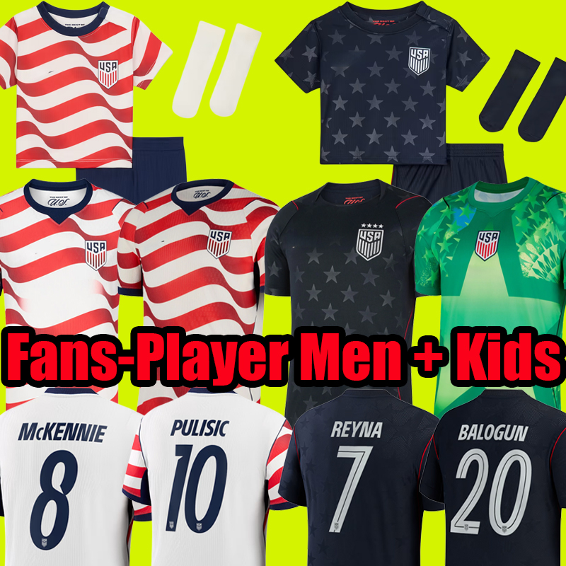 25 26 usas soccer jersey 2026 PULISIC MCKENNIE Lifestyle Retro goalkeeper pre match Football Shirt World Cup socerjersey 2026 Men Kit kids