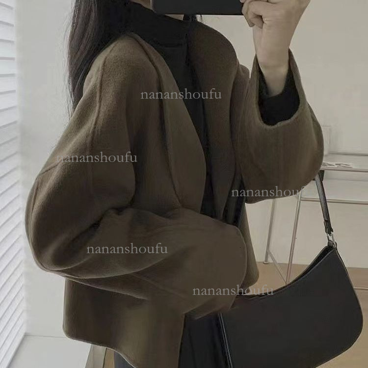 2026 Luxury Double Sided Cashmere Designer Jacket Hepburn Style Fashionable Short Thickened Wool Coat Autumn/winter Trendy Essential Women's Smal