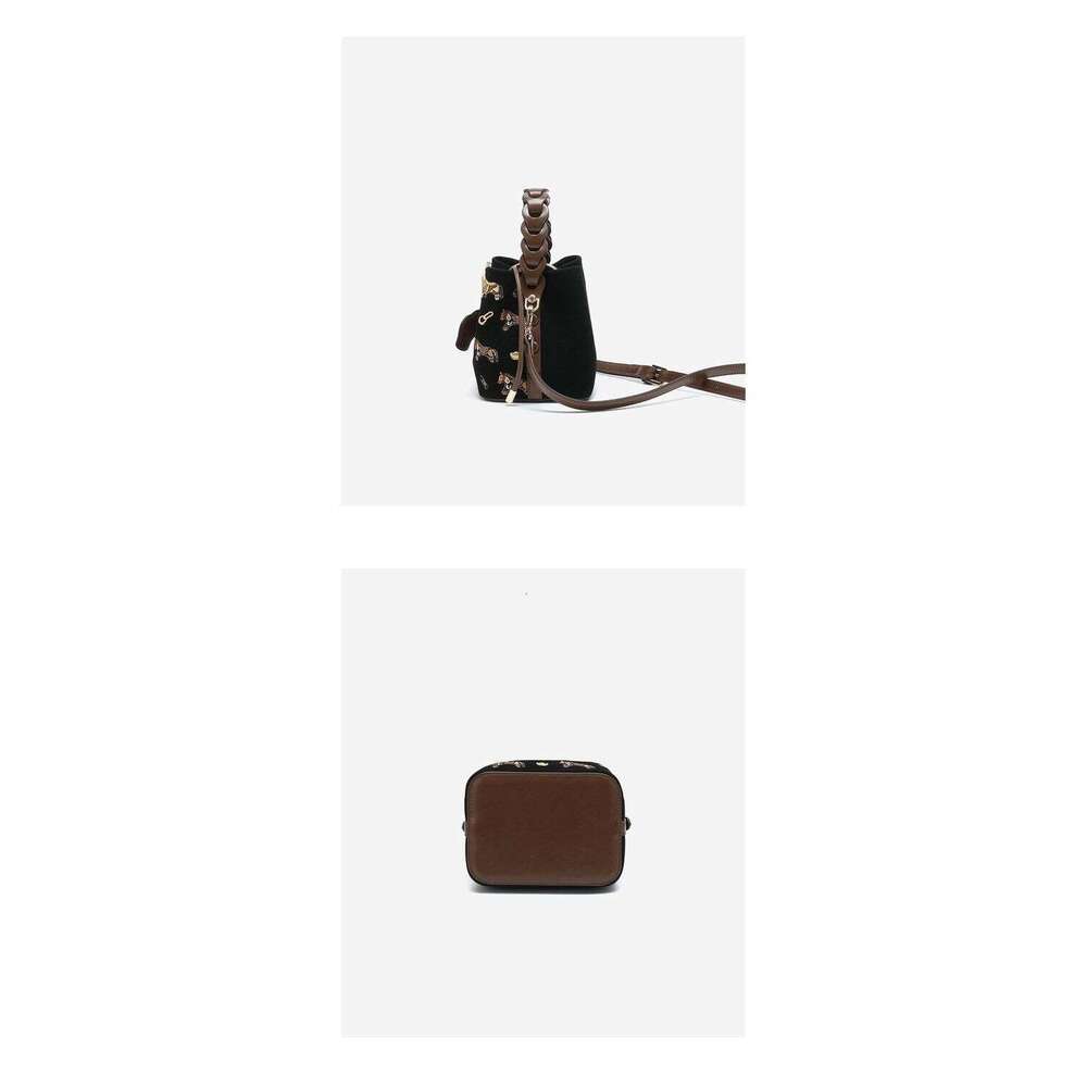 Luxury Shoulder Bags Totes Hobo CK WQ Spring Summer New Fashion Black Horse Pattern All Match High End Bucket Crossbody Bag For Women SENYY
